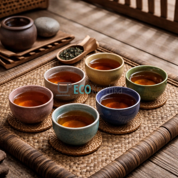 Набір керамічних піал для чаю 6 шт 100 мл “Року-100” (TC ...