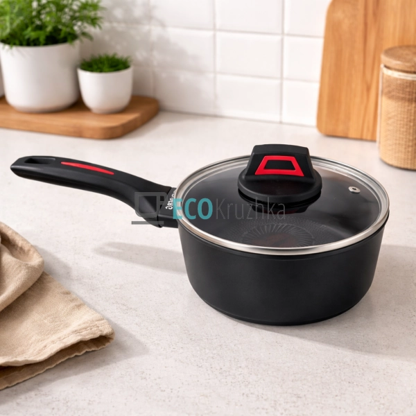 Ківш 16 см із кришкою з термоіндикатором 1.2 л Edenberg  ...