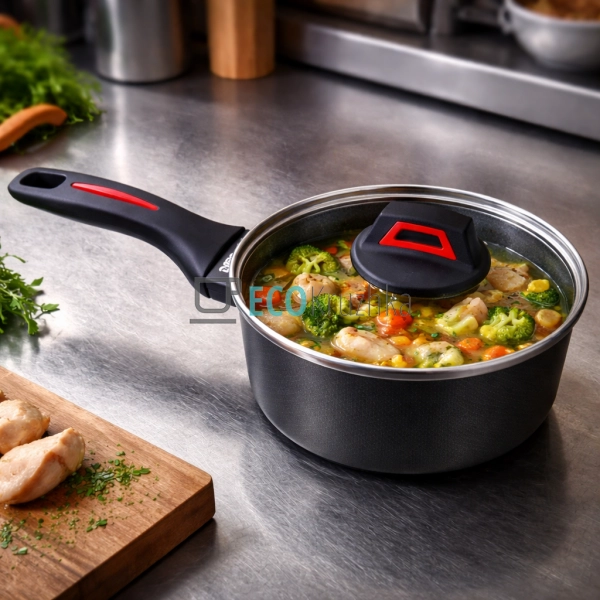 Ківш 16 см із кришкою з термоіндикатором 1.2 л Edenberg  ...