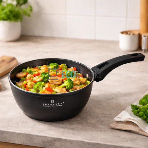 Ківш 18 см із скляною кришкою 1.7 л Edenberg EB-3330