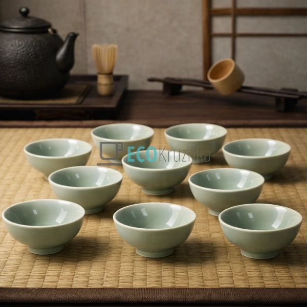 Набір піал для чаю 60 мл “Шуї” 10 шт (TC045)