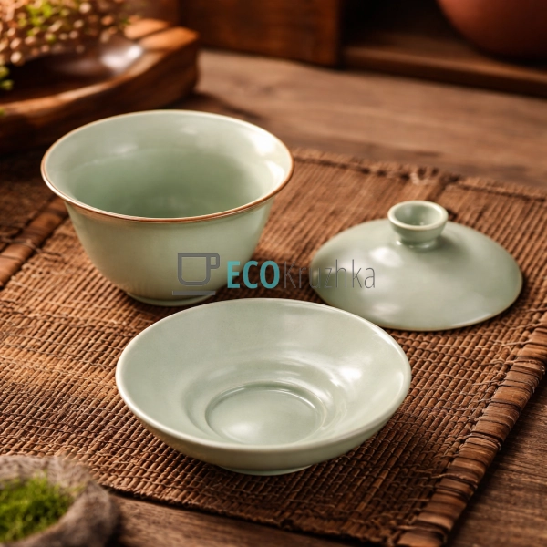 Гайвань порцелянова 170 мл “Піднебесна” зелена (TC032-2)