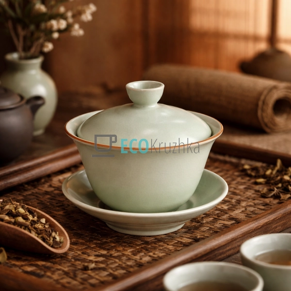 Гайвань порцелянова 170 мл “Піднебесна” зелена (TC032-2)