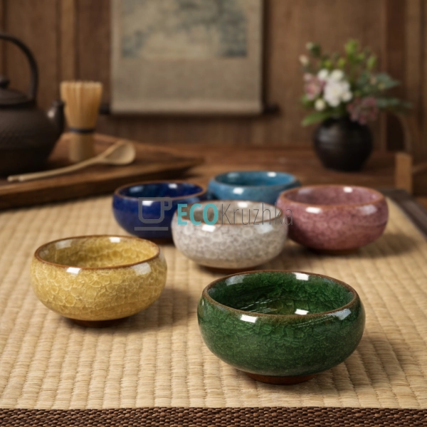 Набір керамічних піал для чаю 6 шт 50 мл “Року-50” (TC00 ...