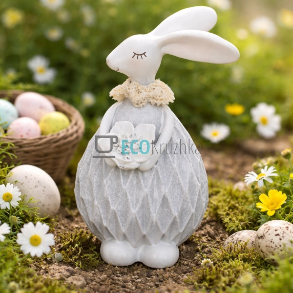 Декоративна фігурка Зайка 17 см блакитний (831-887)