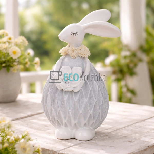 Декоративна фігурка Зайка 17 см блакитний (831-887)