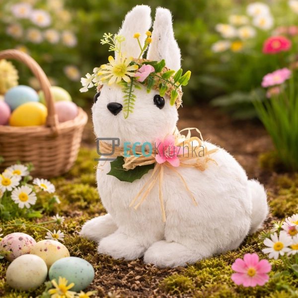 Великодня фігура Кролик у капелюшку 26 см (NY27-955)