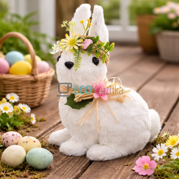 Великодня фігура Кролик у капелюшку 26 см (NY27-955)