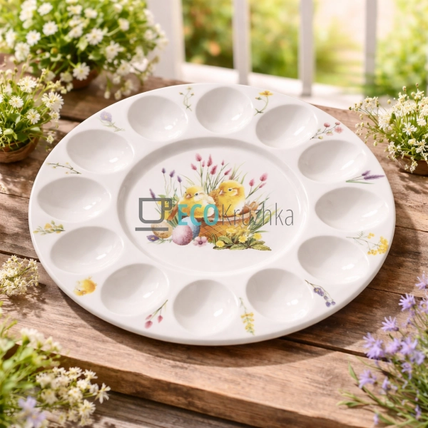 Порцелянова тарілка для яєць "Easter Melody" на 12 шт, Ø ...