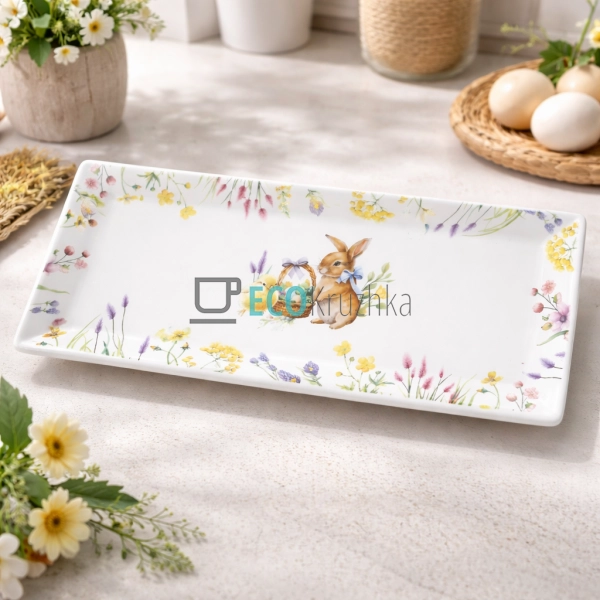 Блюдо порцелянове для сервірування Easter Melody 35×14 с ...
