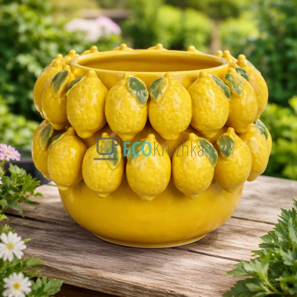 Керамічна ваза Lemon 21.5 х 21.5 х 16.5 см (998-017)