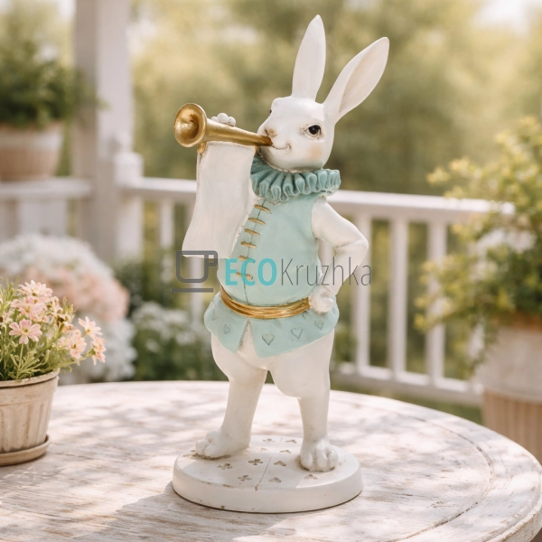 Декоративна статуетка Кролик-трубач 29 см (HA9-102)