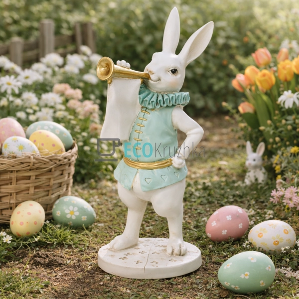 Декоративна статуетка Кролик-трубач 29 см (HA9-102)