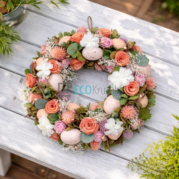 Декоративний великодній вінок 32 см (743-824)