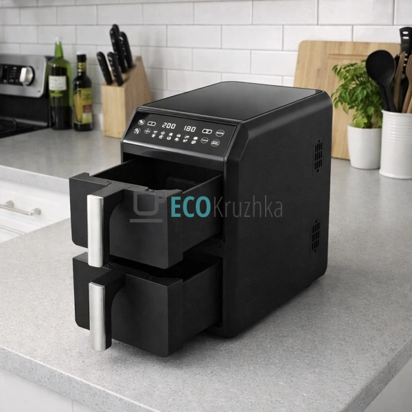 Аерофритюрниця (мультипіч) 5+5 л  чорний MR-761