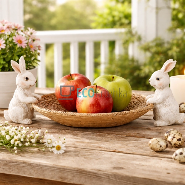 Декоративне блюдо з кроликами 26.5 см (K07-497)