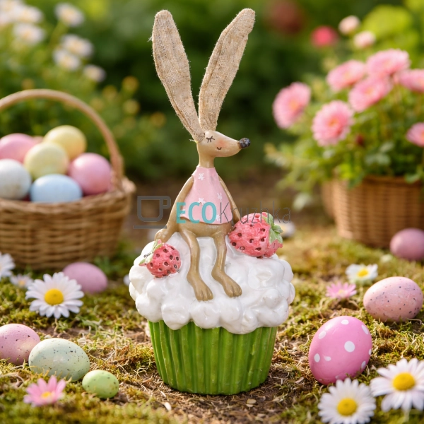 Декоративна статуетка Зайчик на капкейці (831-898)