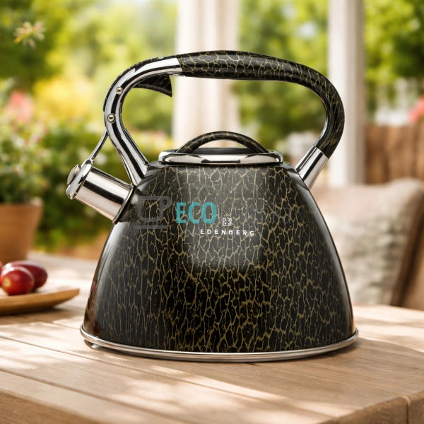 Чайник із нержавіючої сталі зі свистком 3 л Edenberg EB- ...