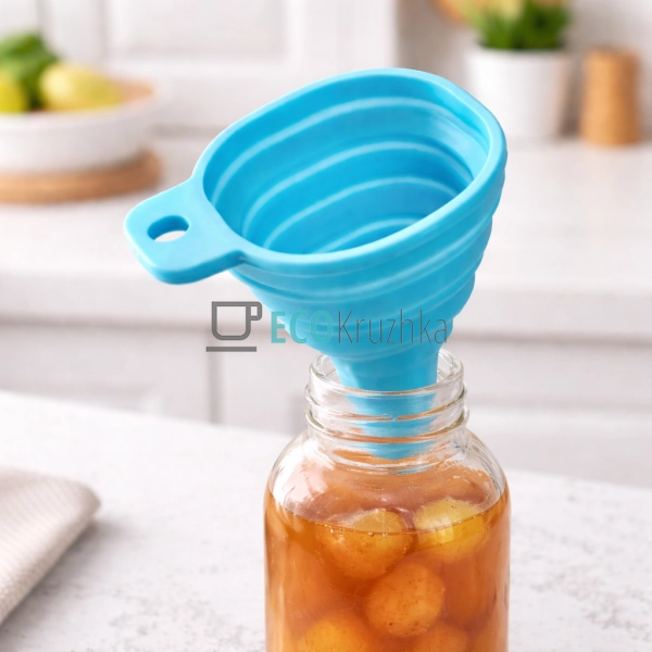Лійка силіконова Блакитна FRU-196
