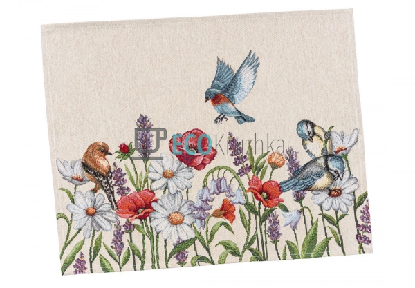 Гобеленова серветка на стіл Птахи 37 х 49 см (1229-49RUN ...