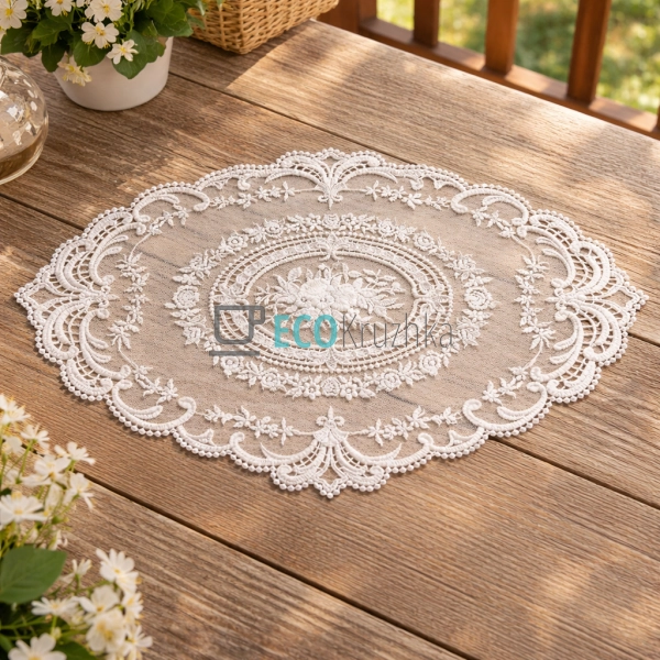 Мереживна серветка на стіл Lace Bouquet 29 х 41 см (445- ...