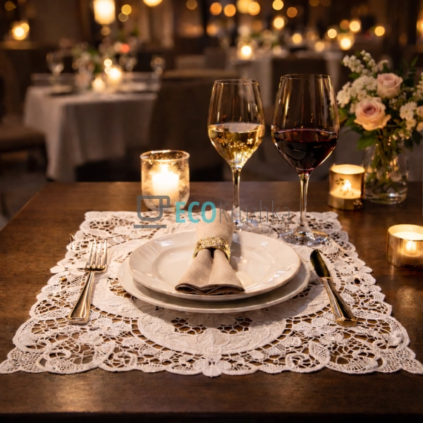 Бавовняна серветка на стіл Lace Medallion 38 х 38 см (44 ...