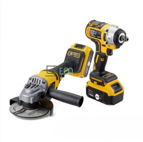 Набір 2в1: акумуляторний гайкокрут та болгарка 48В X331 ... Набір 2в1: акумуляторний гайкокрут та болгарка 48В X331 ...