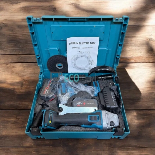 Набір 2в1: шурупокрут та болгарка 48В X332 синій (JU-463 ... Набір 2в1: шурупокрут та болгарка 48В X332 синій (JU-463 ...