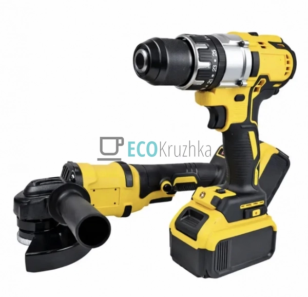 Набір 2в1: шурупокрут та болгарка з дисплеєм X330 (JU-46 ... Набір 2в1: шурупокрут та болгарка з дисплеєм X330 (JU-46 ...