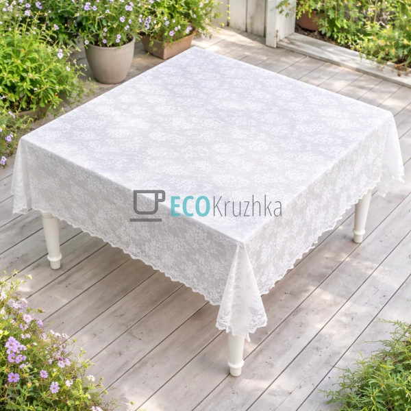 Мереживна скатертина на стіл Petite Bloom 140 х 140 см ( ... Мереживна скатертина на стіл Petite Bloom 140 х 140 см ( ...