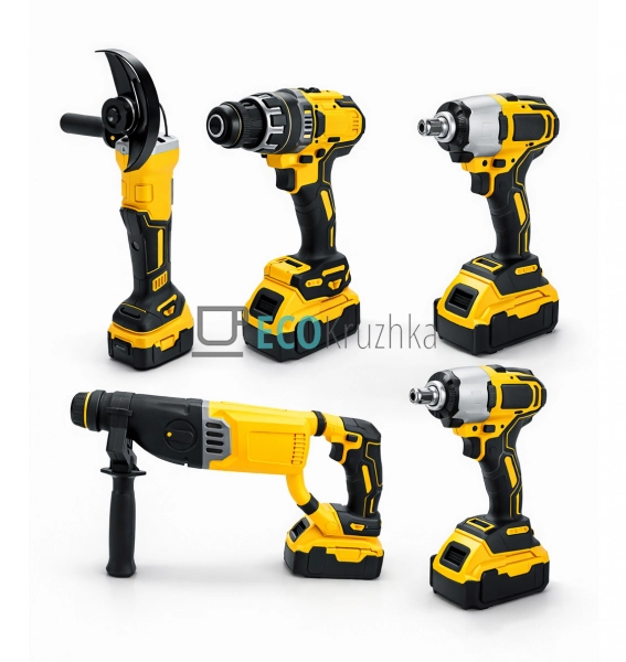 Набір 4в1: шурупокрут, гайковерт, перфоратор, болгарка X ... Набір 4в1: шурупокрут, гайковерт, перфоратор, болгарка X ...