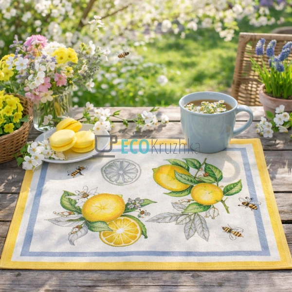 Гобеленова серветка на стіл Соковиті лимони 37 х 49 см ( ... Гобеленова серветка на стіл Соковиті лимони 37 х 49 см ( ...