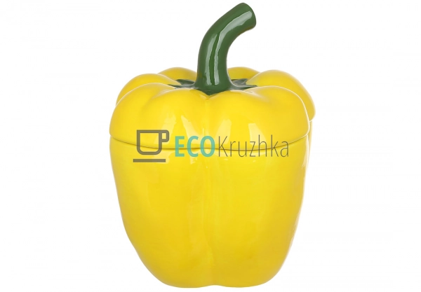 Керамічна ємність Перець жовтий 700 мл 13.5×13×17.2 см ( ...