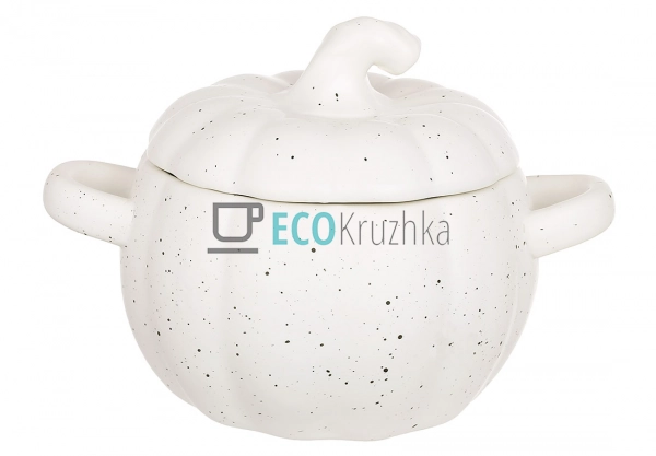 Керамічна банка Гарбуз граніт 600 мл з ручками 17.3×13×1 ...