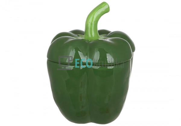 Керамічна ємність Перець зелений 700 мл 13.5×13×17.2 см (304-078)