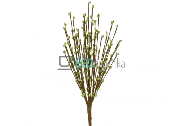 Декоративна штучна гілка зелена 42 см для інтер