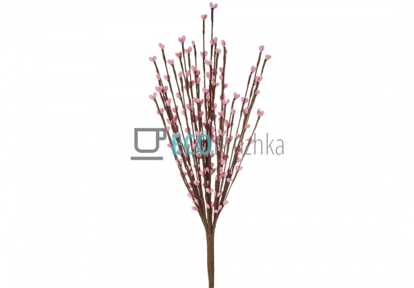 Декоративна штучна гілка рожева 42 см для інтер