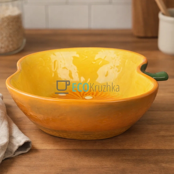 Керамічна піала Гарбуз 650 мл, 17.5×17×5.8 см (304-073) Керамічна піала Гарбуз 650 мл, 17.5×17×5.8 см (304-073)