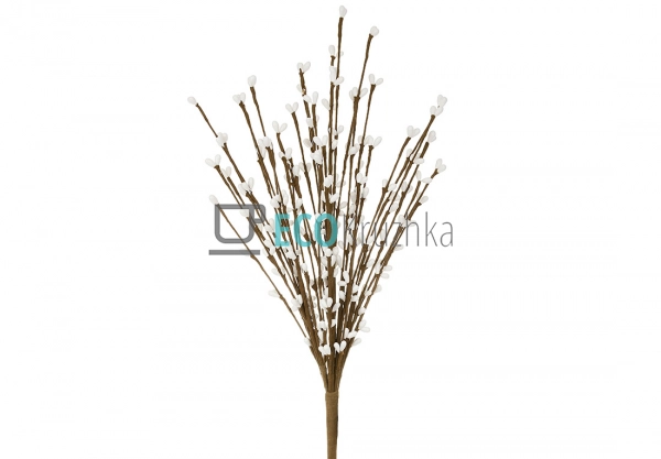 Декоративна штучна гілка біла 42 см для інтер