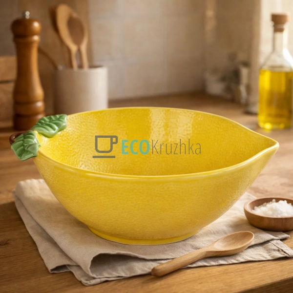 Салатник керамічний Лимон 30 х 22.5 х 10 см, 2.4 л. (304 ...