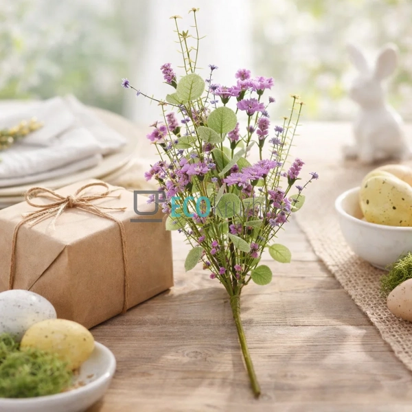 Великодня декоративна гілка з квітами бузкова 50 см для  ...