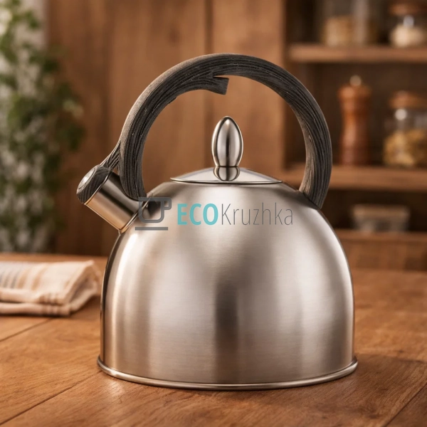 Чайник 2.5 л з нержавіючої сталі зі свистком і нейлоново ...