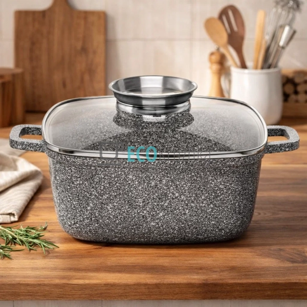 Каструля-казан 6.5 л Edenberg з гранітним покриттям та с ... Каструля-казан 6.5 л Edenberg з гранітним покриттям та с ...