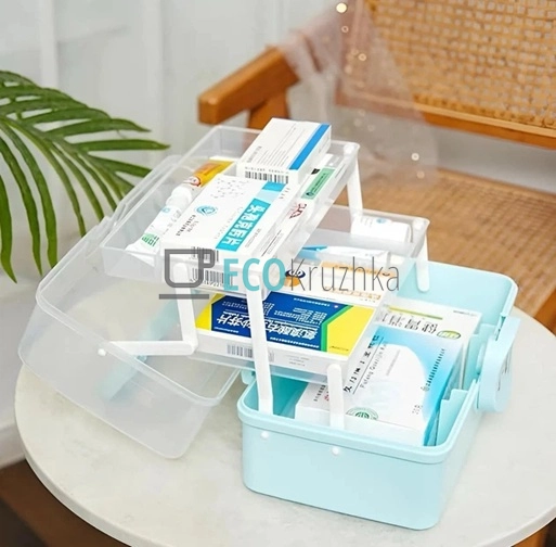 Пластиковий органайзер‑аптечка для ліків 37×23×26 (X-542 ...