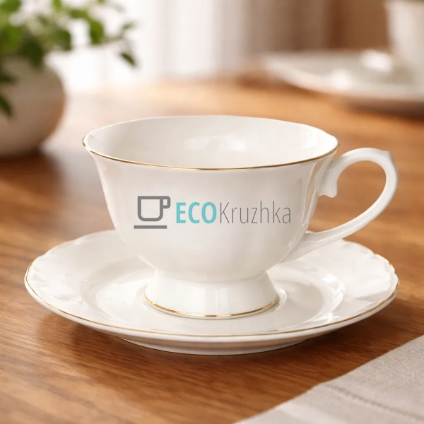 Чайний набір White Elegance 6 чашок 230 мл і 6 блюдець ( ...