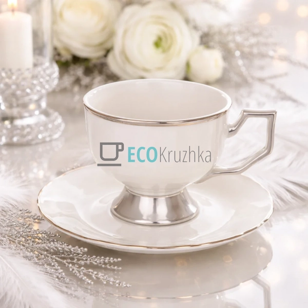 Чайний набір Platinum Grace 6 чашок 250 мл і 6 блюдець ( ...