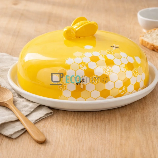 Керамічне блюдо для млинців Honey з кришкою 23 см (DM797 ...