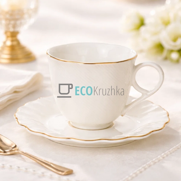 Кавовий набір порцеляновий White Orchid 6 чашок 90 мл і ... Кавовий набір порцеляновий White Orchid 6 чашок 90 мл і ...