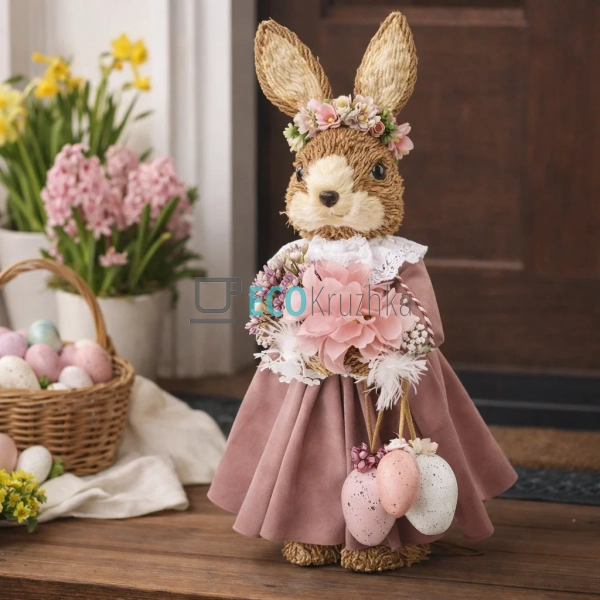 Декоративна великодня фігура Кролиця 38 см (A-282)