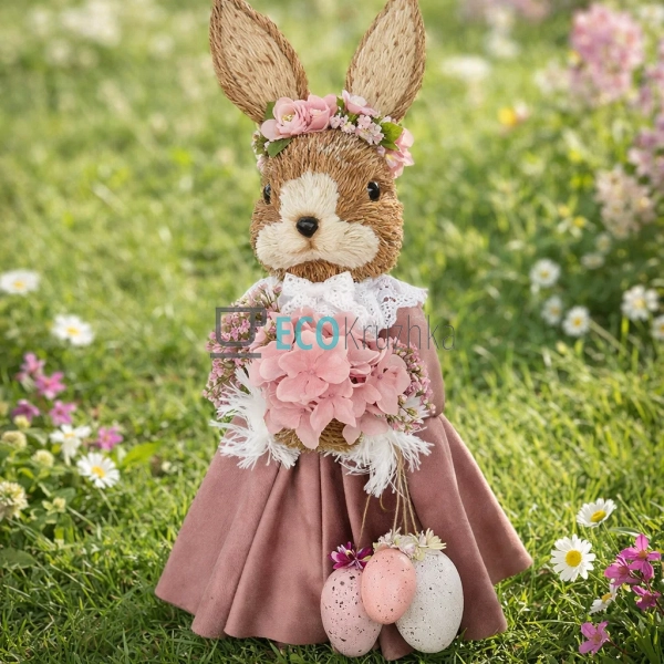 Декоративна великодня фігура Кролиця 38 см (A-282)